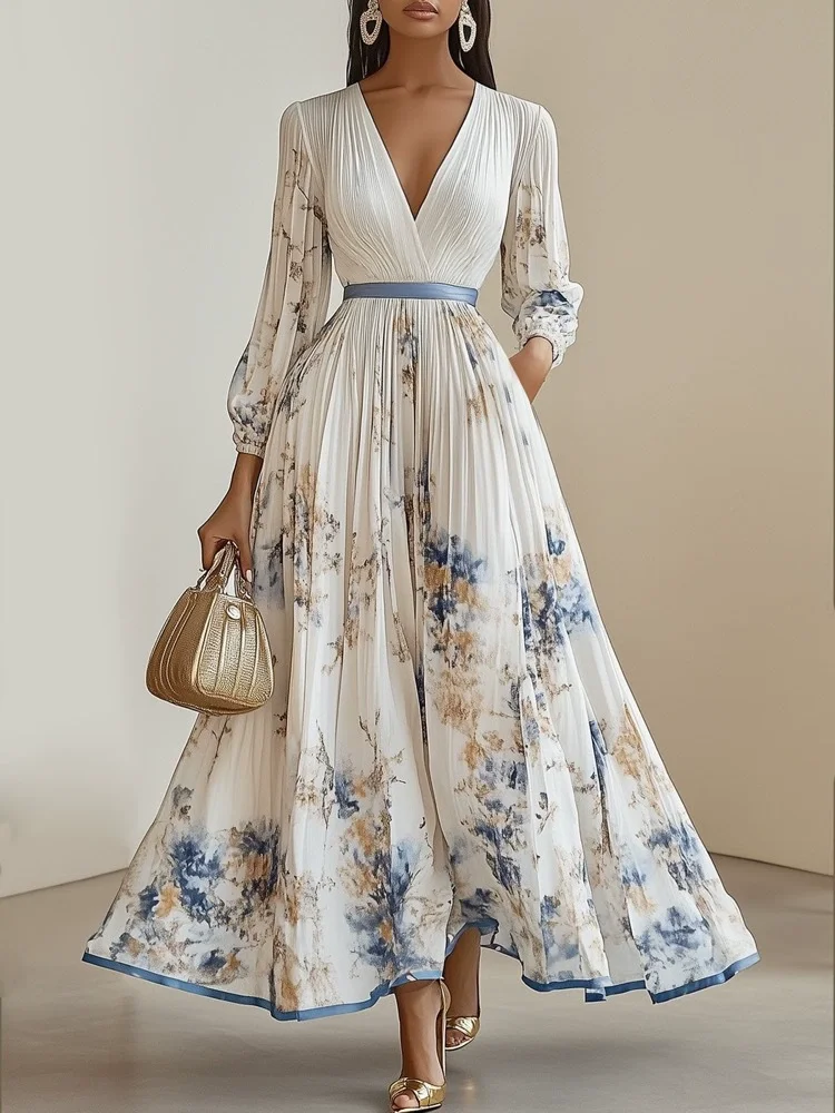 Spring 2025 New Printed Resort Dress