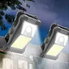 Portable Safety Wall Lights Waterproof LED Solar Motion Sensor Lights USB Charging Outdoor Clip On Solar Lights for Outside Fence Chain Link Camping