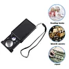 30 60 Times LED UV Currency Magnifier Detector Stamps Jewelry Loupe Glass