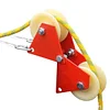 90 Degree Angle Lifting Pulley System Roof Top, Rope Block and Tackle Pulley System for Lifting Heavy Objects, Material Handling and Moving Lifting System with Hooks