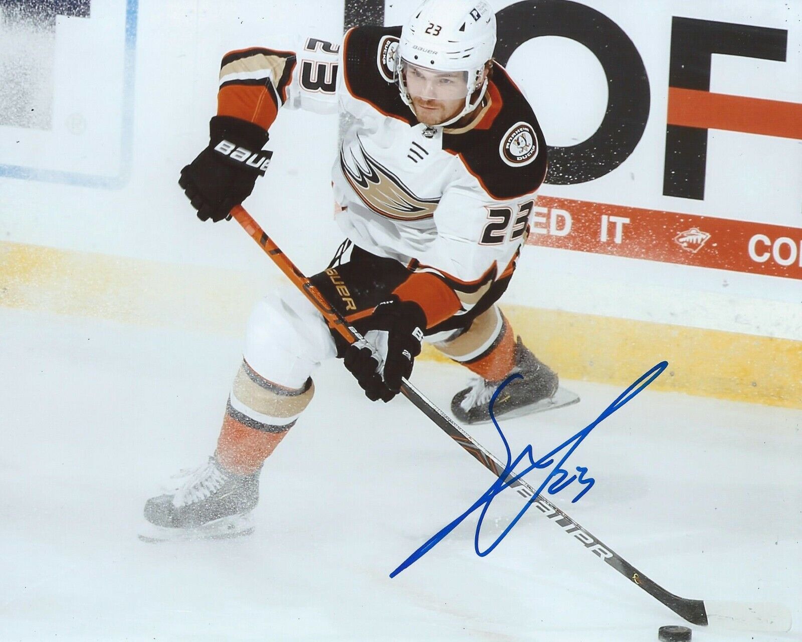 Sam Steel Signed 8x10 Photo Poster painting Anaheim Ducks Autographed COA