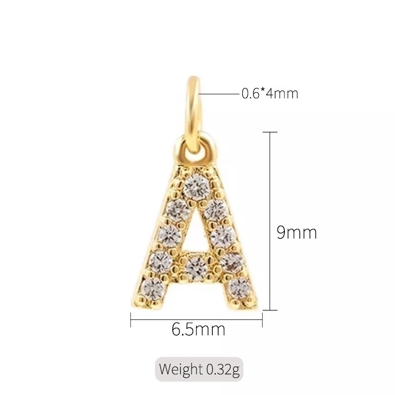 1 Piece Copper Zircon 14K Gold Plated Inlay Polished Pendant