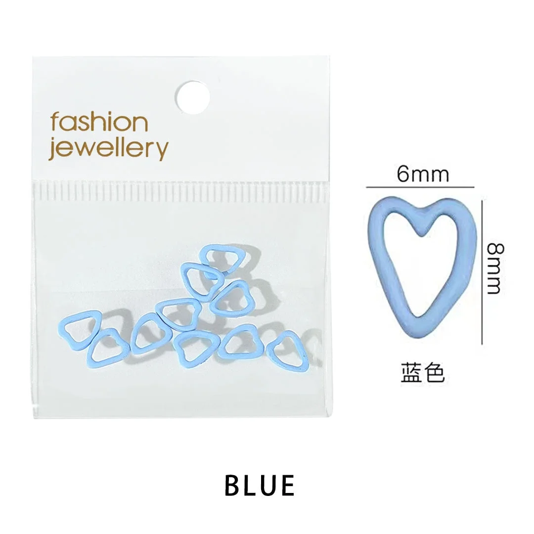 Beautizon Colorful Hearts Cute Love Nail Jewelry High Quality Nail Jewelry Manicure Accessories DIY Nail Art Decorations