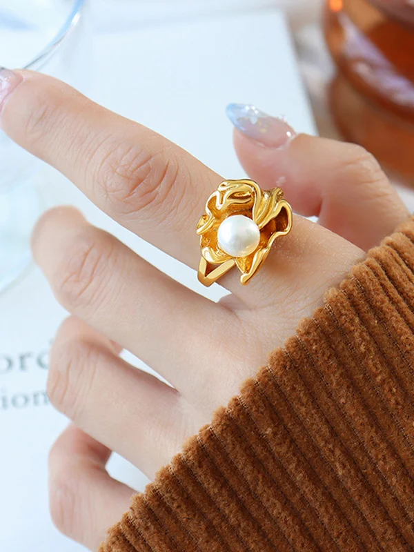 Irregularity Pleated Rings Accessories