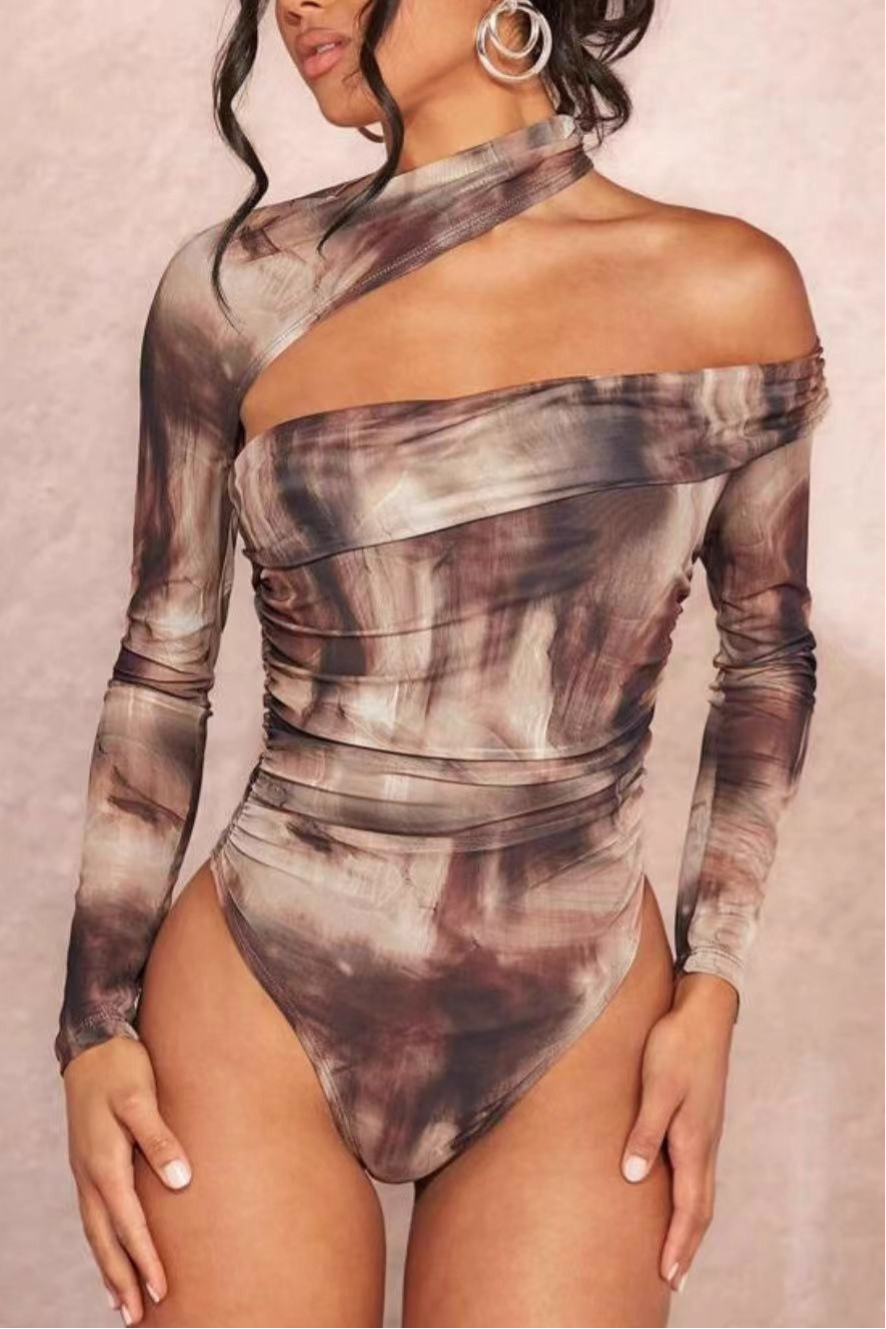 Asymmetric Cutout Long-Sleeve Bodysuit - HIGIANNA&reg;