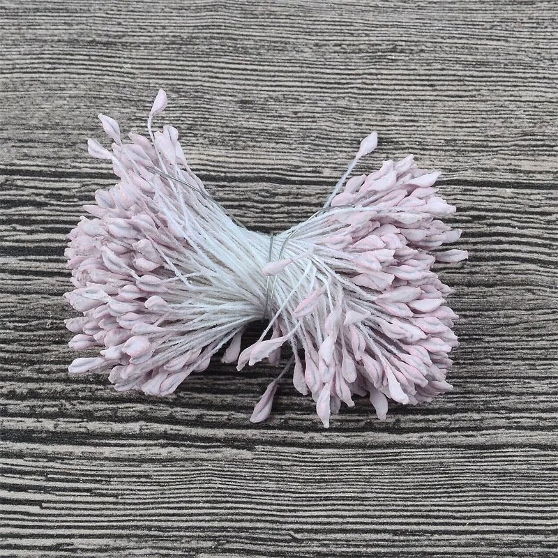 350/1700pcs 5mm Artificial Mini Stamen Matte Handmade Flowers For Wedding Party Home Decoration DIY Gift Box Wreath Decoration