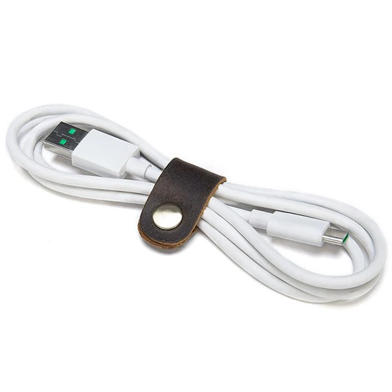 Genuine Leather Zippered Main Compartment Mobile Office Pencil USB Pouch Protection Bag