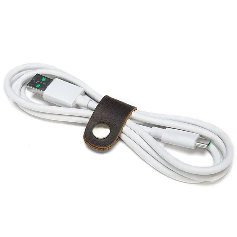 Genuine Leather Zippered Main Compartment Mobile Office Pencil USB Pouch Protection Bag