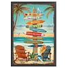 Beach Sign-11CT Stamped Cross Stitch 40*60cm/15.75*23.62in(Big Size)