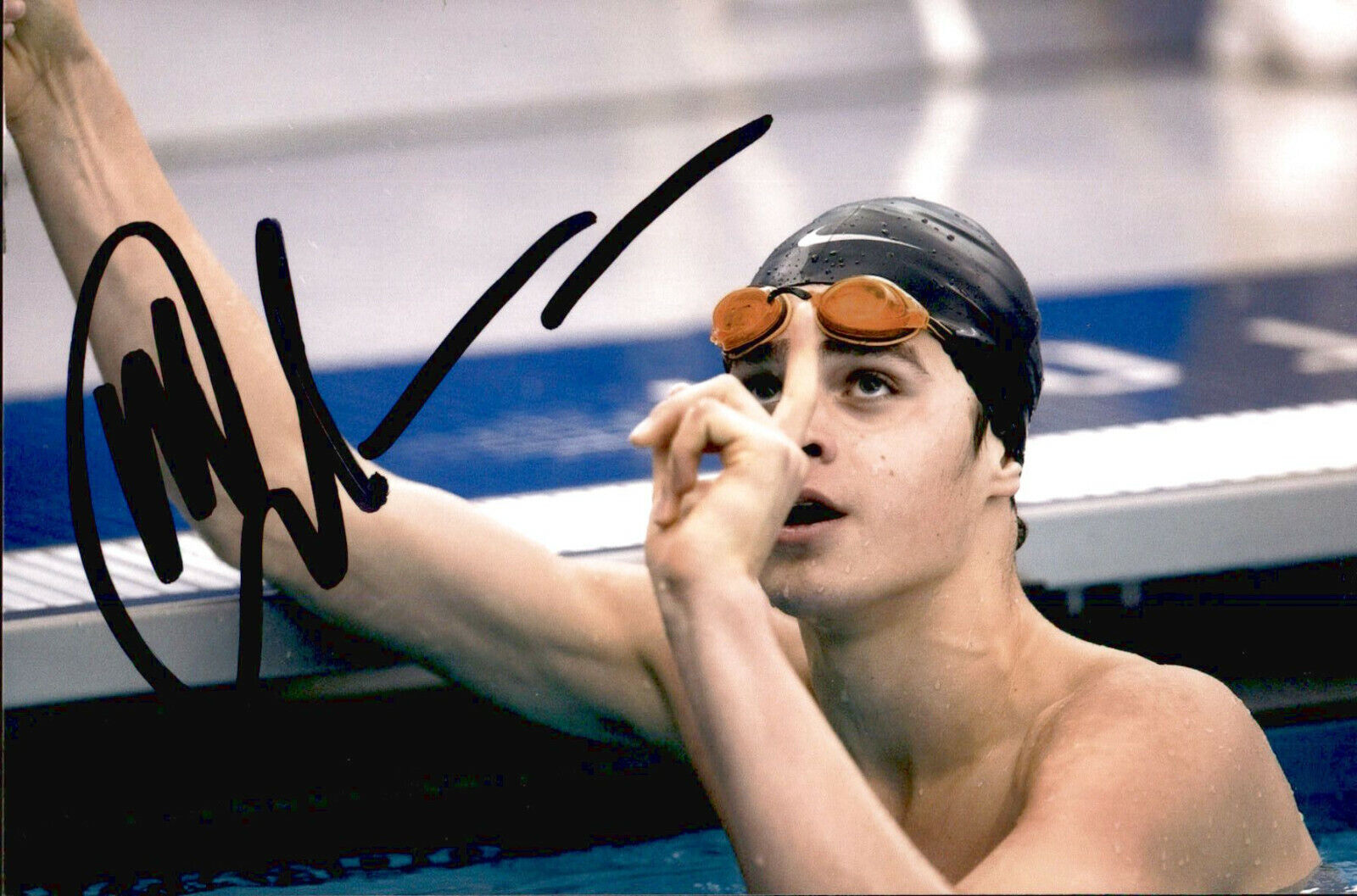 Michael Andrew SIGNED 4x6 Photo Poster painting SWIMMER / SWIMMING / OLYMPICS / TEAM USA #4