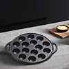Cast Iron Grilling Pan Cooking Plate 15 Holes Nonstick Octopuses Meat Balls Mold