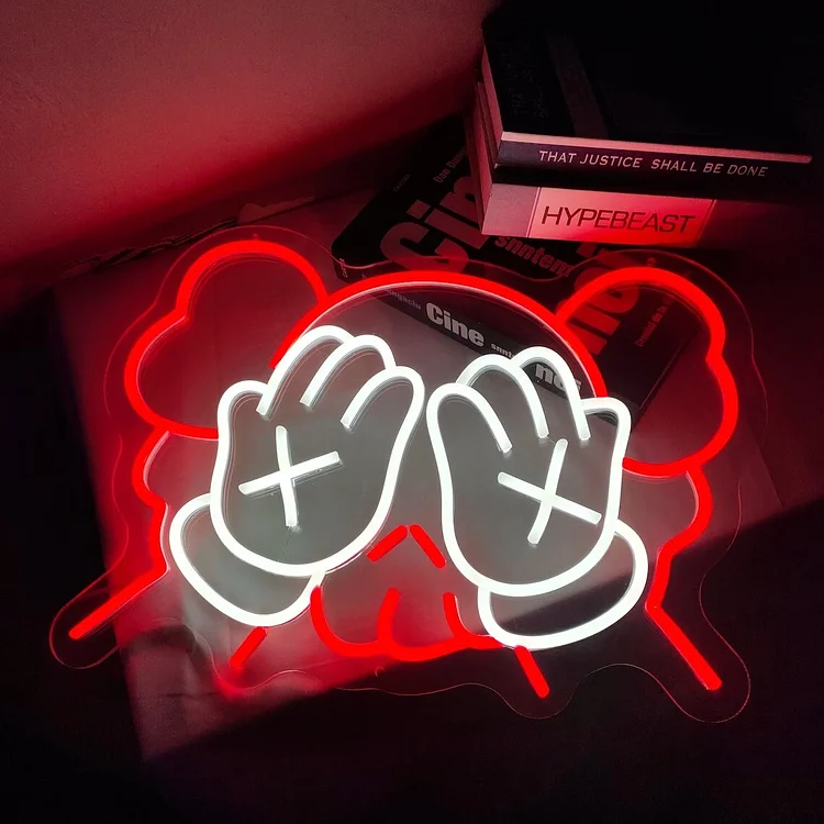 Anime Neon Sign Kaw Neon Sign Led  Custom Neon Sign Kaw Wall Art Atmosphere Light Party Sign Single Girl Party Gifts for Tee