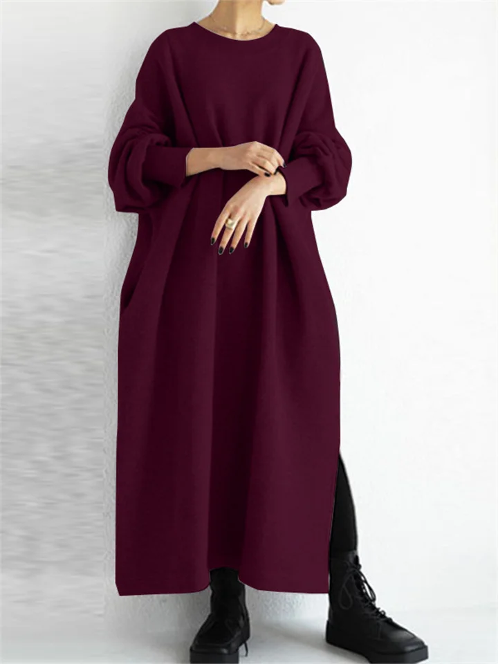 Casual Warm Beautiful Fashion Sweater Long Dresses-Cosfine
