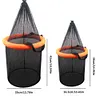 Floating Fishing Bait Basket Mesh Collapsible Fish Keeper Live Fish Net Cage