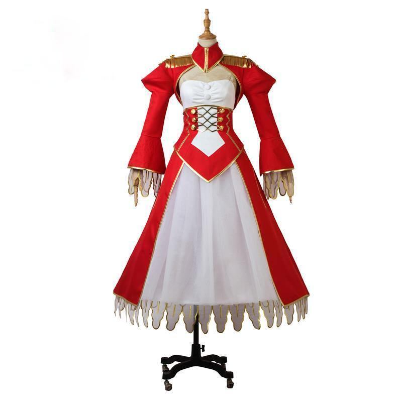 Fate /Grand Order Nero Claudius Caesar Augustus Germanicus Red Saber Cosplay Costume