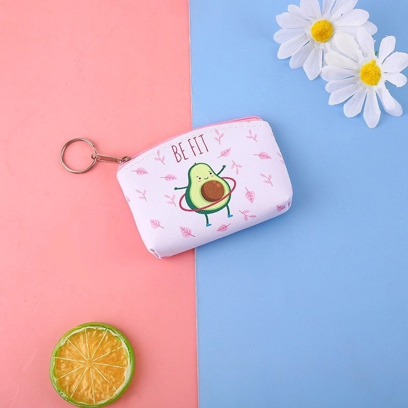 Women’s Cartoon Fruit Pu Leather Zipper Kids Wallets