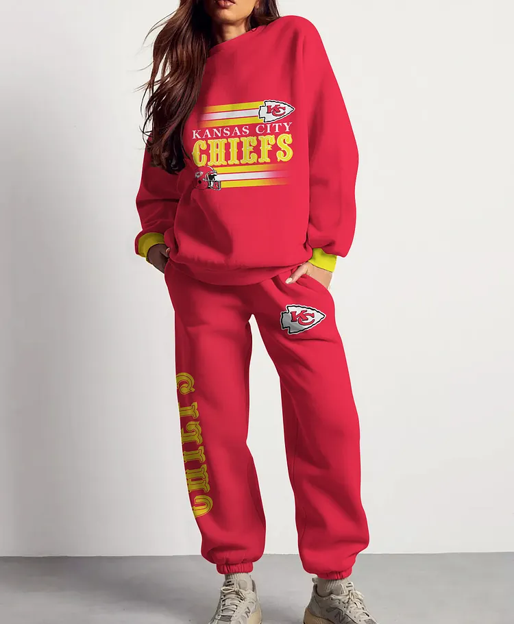 Kansas City Chiefs 3D sweatsuit and sweatpants 2 piece outfits