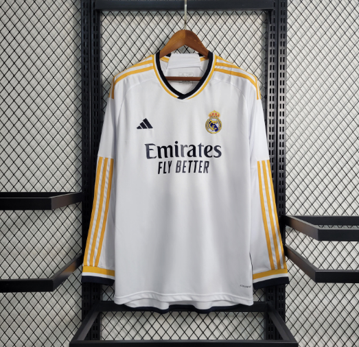 2023/2024 Football Shirt Real Madrid Home Long Sleeve Thai quality 1:1