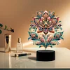 Gorgeous Flower Diamond Painting Night Light 5D DIY Diamond Painting Lamp (Flower B)