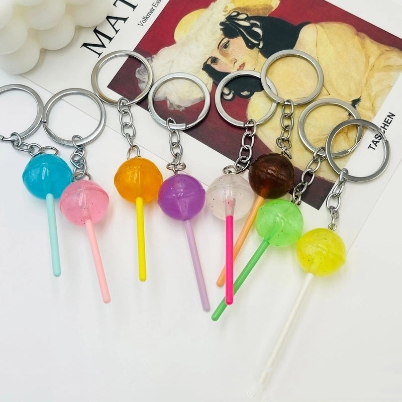Minimalist Lollipop Resin Unisex Bag Pendant Keychain