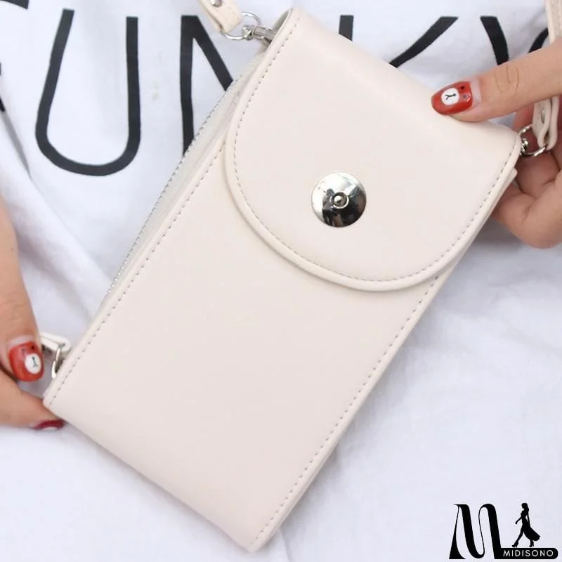 MidiSono - Vintage PU Universal Shoulder Phone Bag