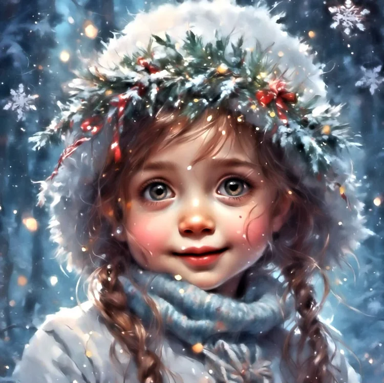 Christmas Victorian Girl 40*40CM Diamond Painting gbfke