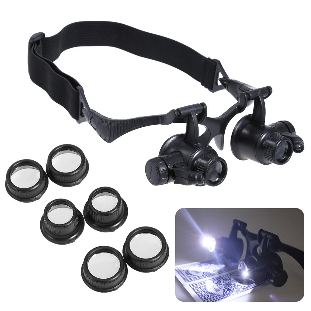 

10/15/20/25X LED Magnifier Magnifying Eye Glass Loupe Jeweler Watch Repair, 501 Original