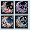 (4er Pack) Halbmond Schmetterling - speziell geformtes Diamond Painting - 30*30cm