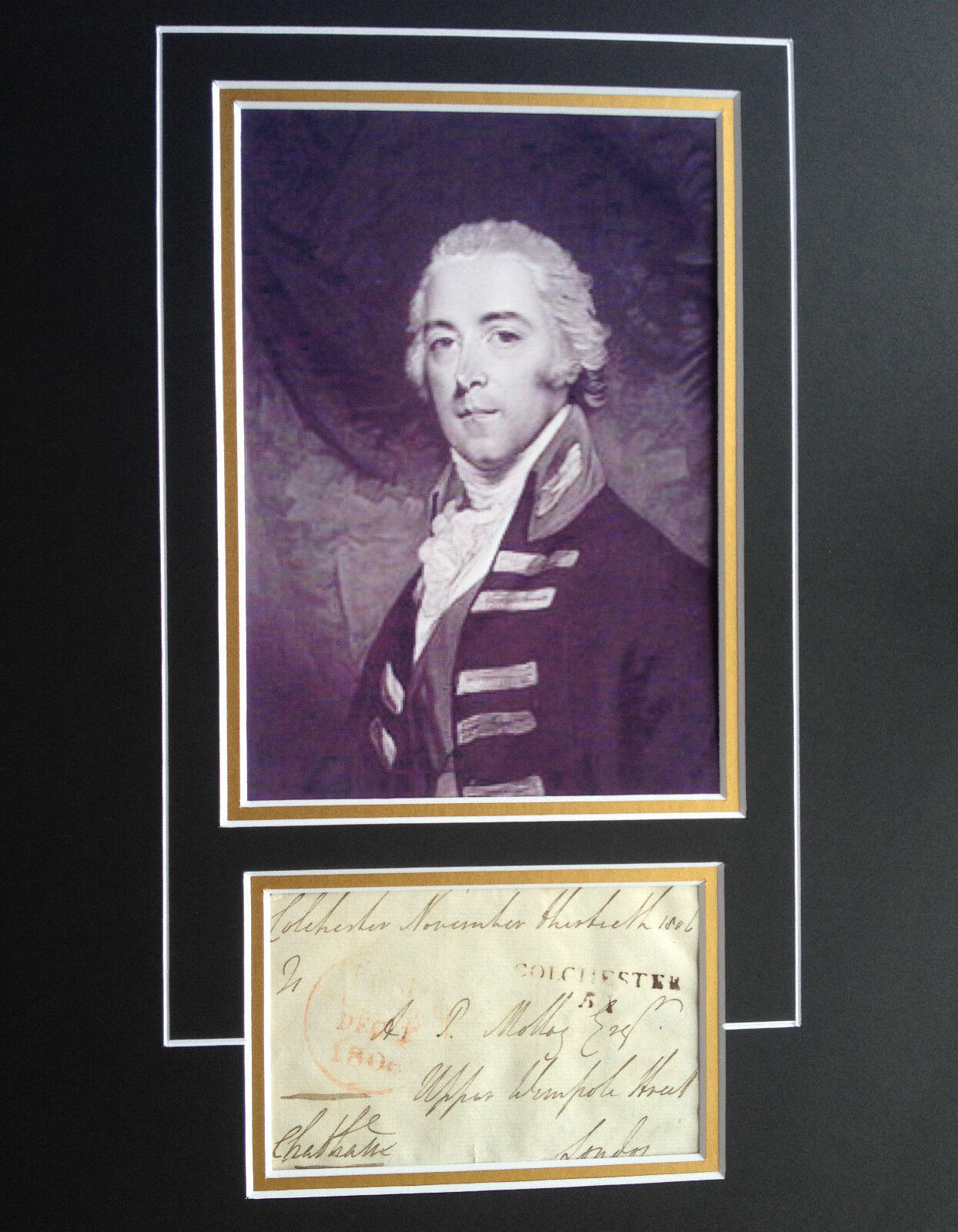 2nd EARL OF CHATHAM - SOLDIER AND POLITICIAN - SIGNED B/W Photo Poster painting DISPLAY