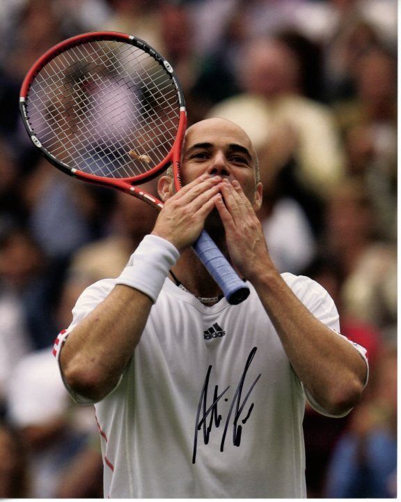 ANDRE AGASSI signed autographed TENNIS 8x10 Photo Poster painting