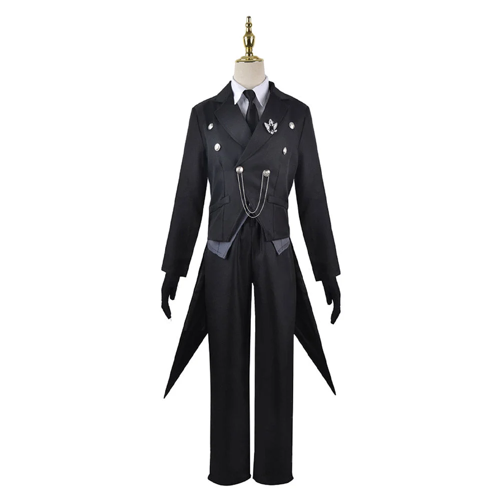 Anime Black Butler Kuroshitsuji (2024) Sebas Black Set Outfits Cosplay Costume Halloween Carnival Suit
