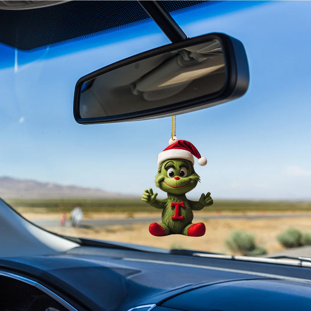 Christmas Acrylic Grinch Xmas Tree Hanging Ornament Hanging Green Monster Decor