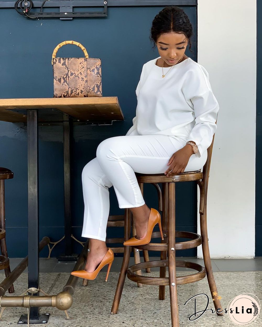 Long Sleeves T shirt Sportswear Two Piece Pants Set