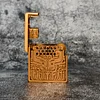 Purely handmade solid brass/copper square kerosene lighter with Taotie (mythical creature) pattern