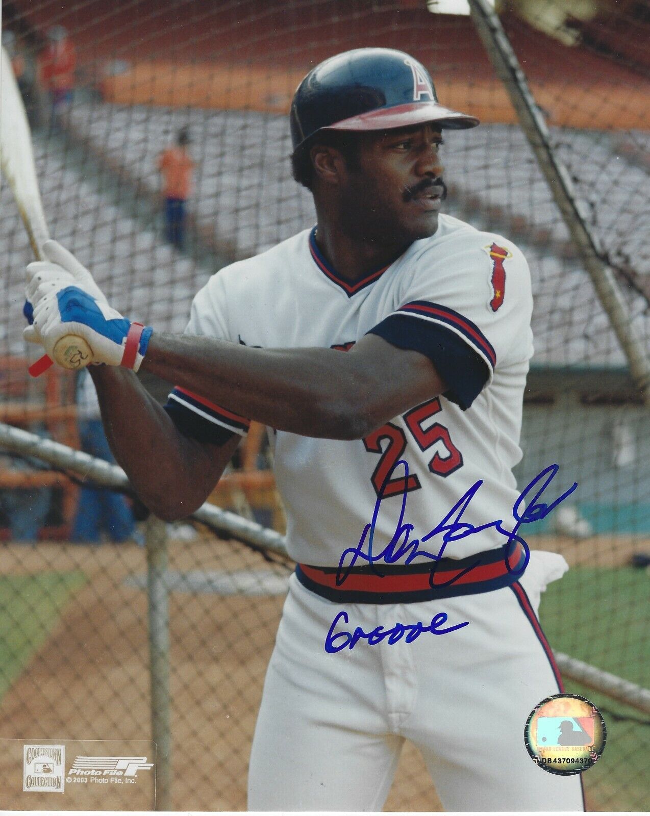 AUTOGRAPHED 8x10 DON BAYLOR California Angels Photo Poster painting W/COA