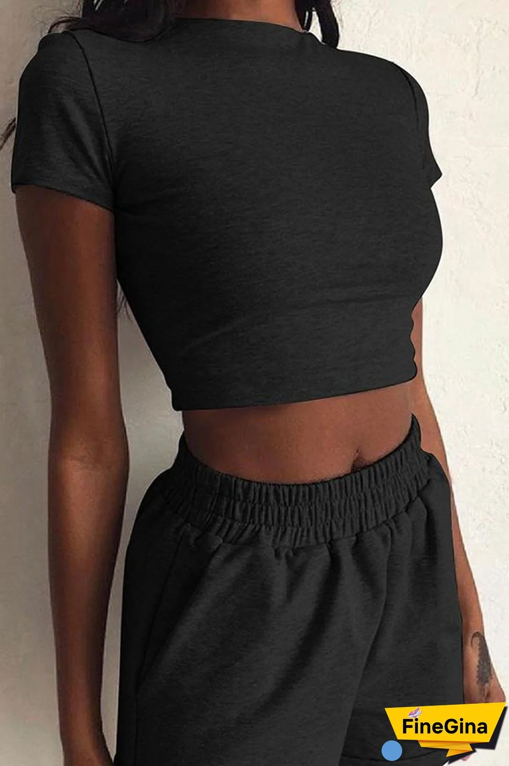 Weekends Away Knit Solid Shorts Suit