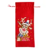 5D DIY Special Shaped Drill Diamond Painting Christmas Deer Wine Bottle Bags Covers Kits