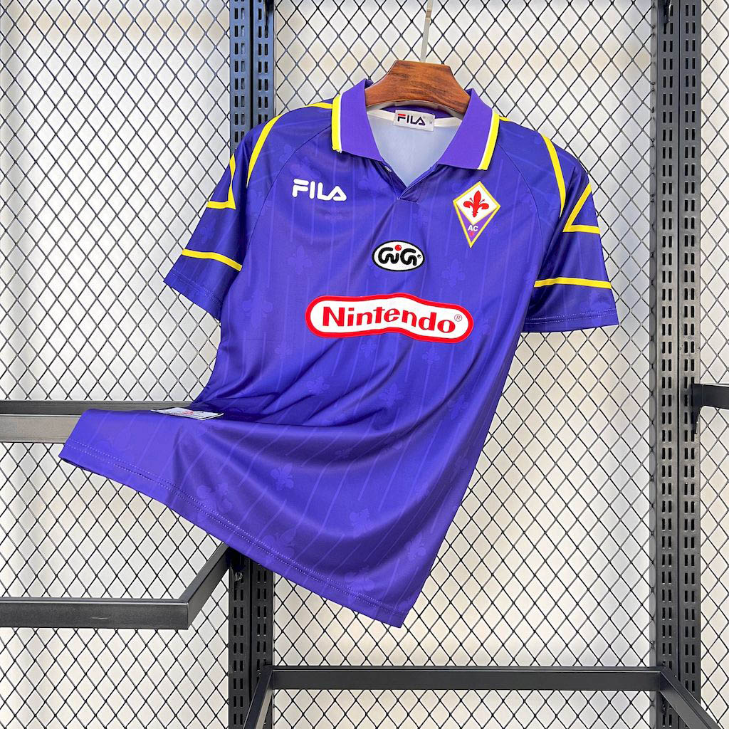 1997-1998 Retro Fiorentina Home Football Shirt 1:1 Thai Quality- Maxi Kit