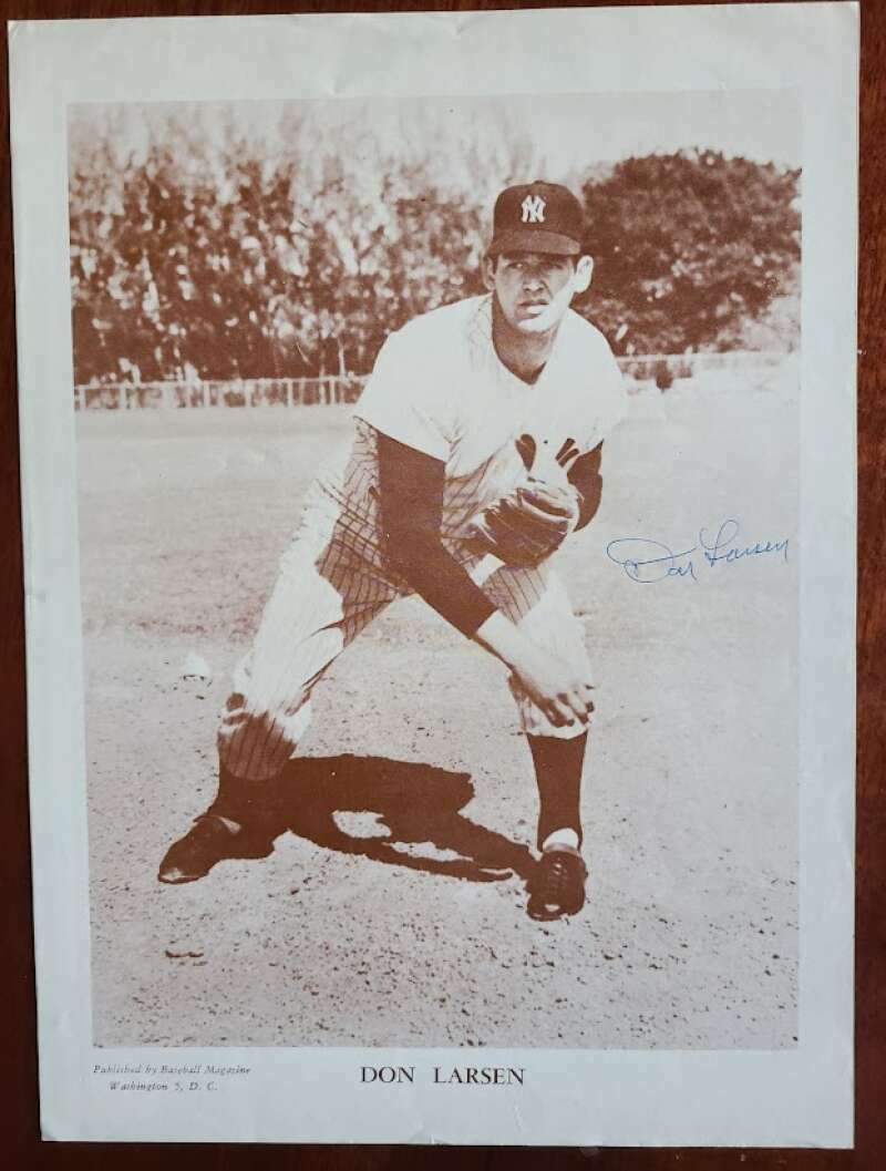 Don Larsen JSA Signed 9x12 Photo Poster painting M114 Baseball Magazine Premium Autograph