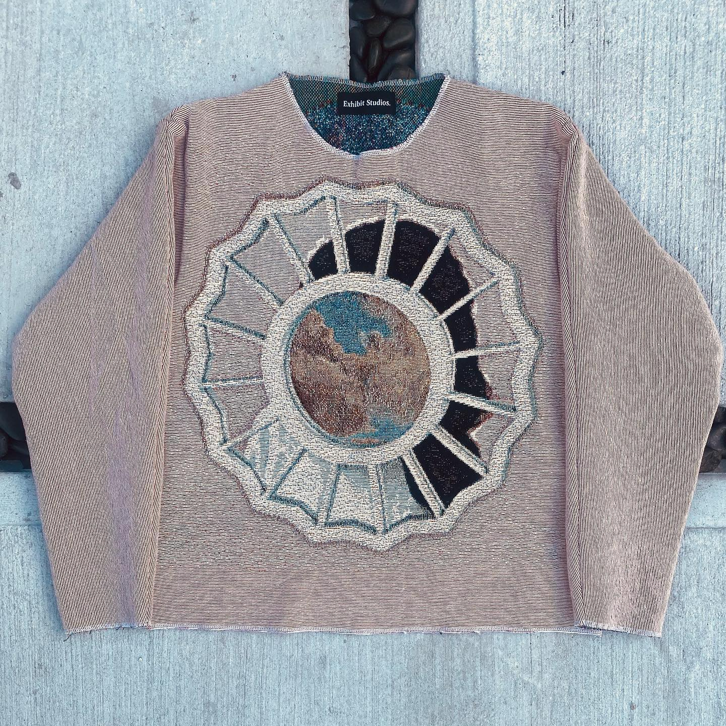 Crew Neck Vintage Tapestry Sweatshirt