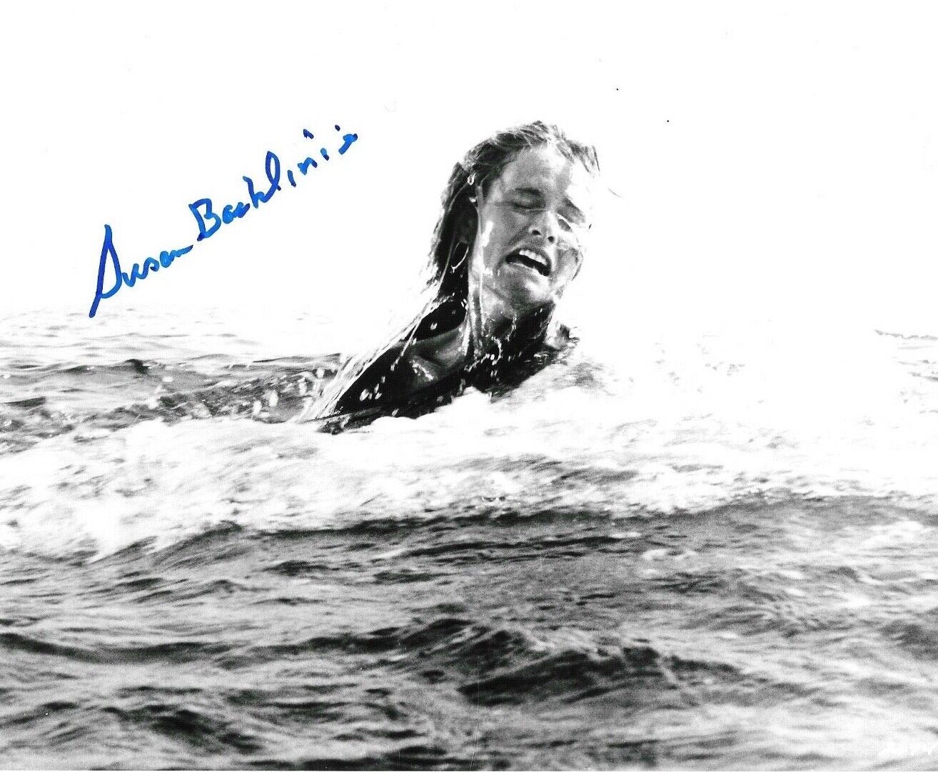 * SUSAN BACKLINIE * signed 8x10 Photo Poster painting * JAWS CRISSIE * PROOF * COA * 3