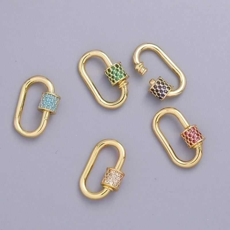 5 Pieces Minimalist Round Copper Plating Inlay Zircon 18k Gold Plated White Gold Plated Jewelry Accessories