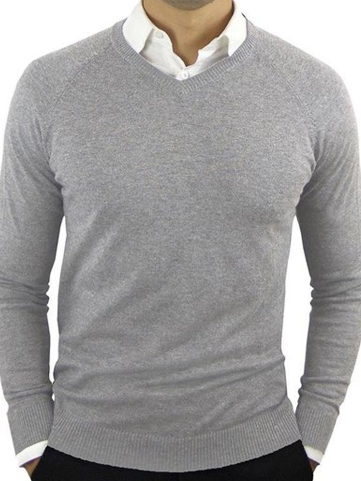 V-neck Bottomed Shirt Men's Sweater