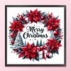 Christmas Wreath-18CT Stamped Cross Stitch 30*30cm/11.81*11.81in