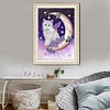 Moon Cat-Crystal Rhinestone Diamond Painting