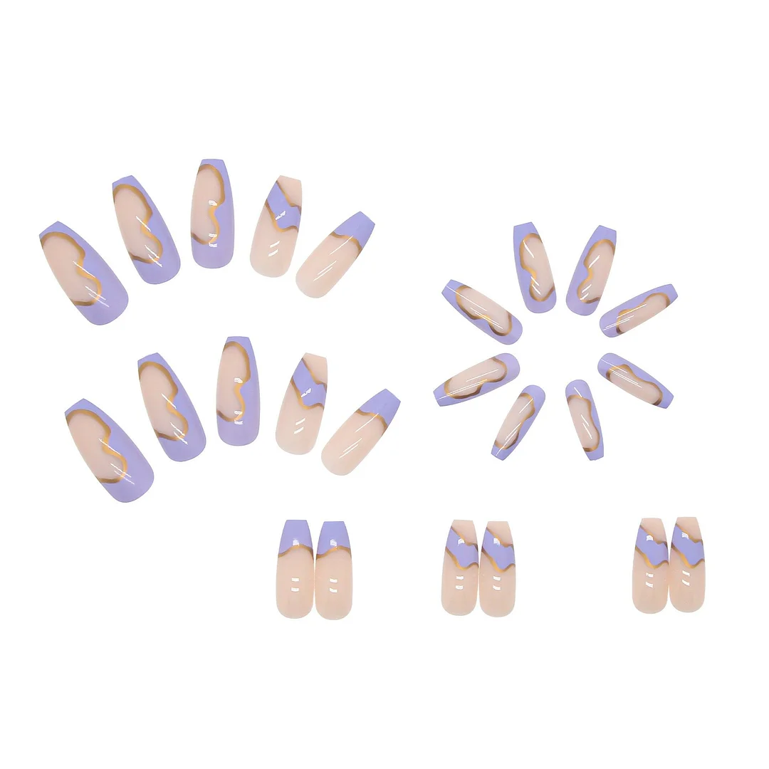 24Pcs/Box of Hand-painted Graffiti Punk Dark Flame Art Minimalist Removable Safe and Harmless False Nails Full Sticker Nail Art-Nail Inspo