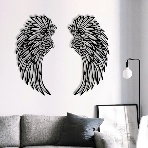 🔥LAST DAY 49% OFF🔥 - 1 PAIR ANGEL WINGS METAL WALL ART WITH LED LIGHTS-🎁GIFT TO HER【BUY 2 FREE SHIPPING】