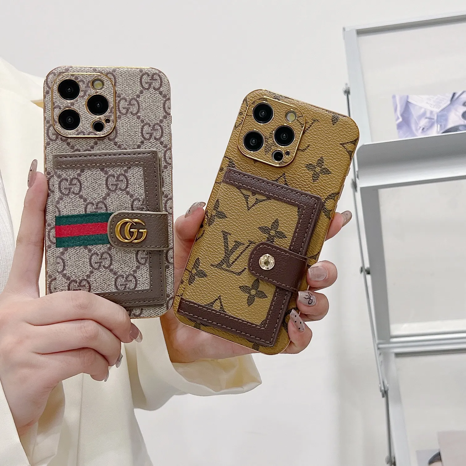 Gucci Ophidia GG Card Holder Electroplating Apple iPhone Case