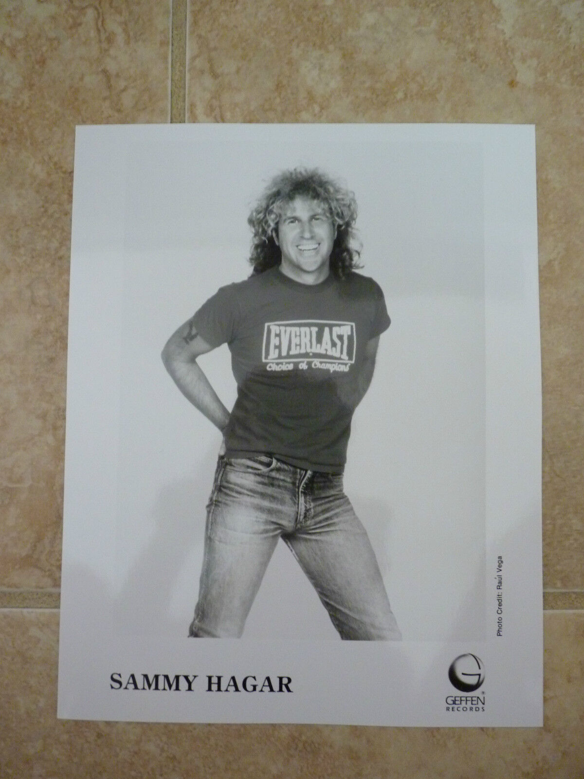 Sammy Hagar B&W 8x10 Photo Poster painting Music Promo #2