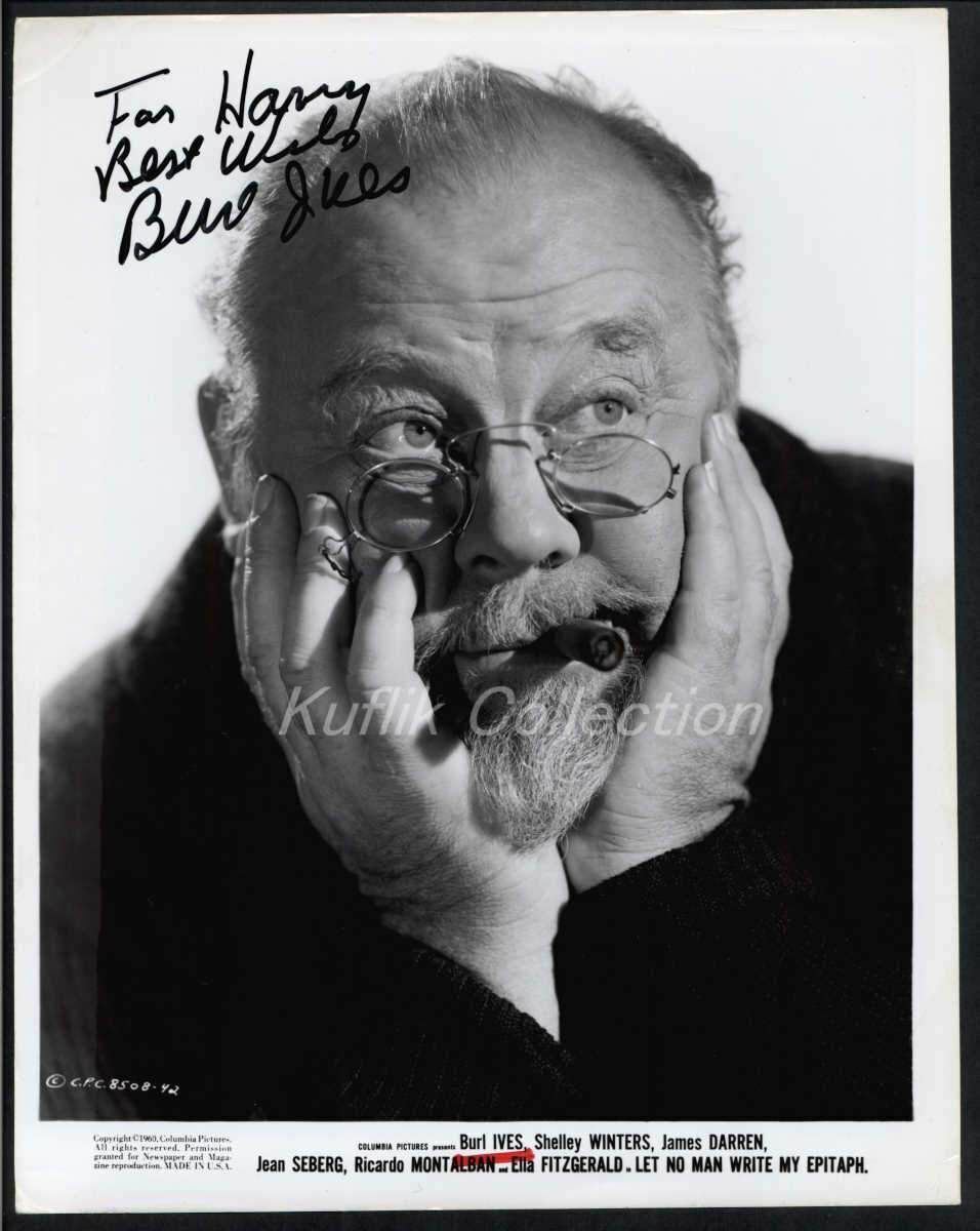 Burl Ives - Signed Vintage Celebrity Autograph Photo Poster painting